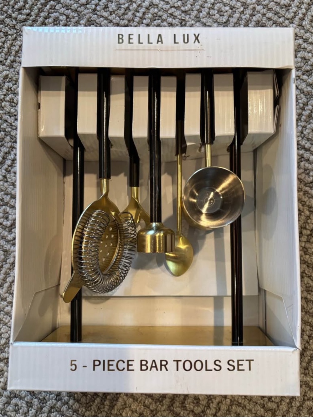 NWT Bella Luxx 5-Piece Bar Tools Set
